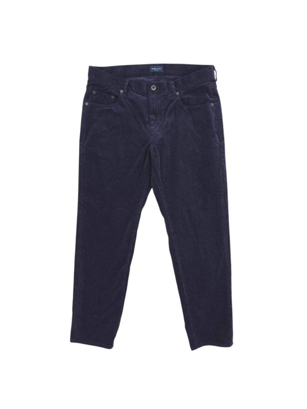 PROPER CLOTH Dark Navy Blue Corduroy Pants Men's Measured Size 34x29